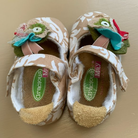 Gracious May Damask Posie Shoes Size 5 - Picture 3 of 4